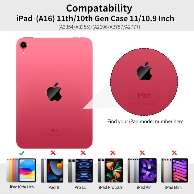 Alt view image 2 of 5 - BFGTSJF Keyboard Case for iPad (A16) 11th Generation 11 Inch 2025, iPad 10th Generation 10.9 inch 2022, Stand Folio Detachable Bluetooth Keyboard Cover with Pencil Holder - Pink