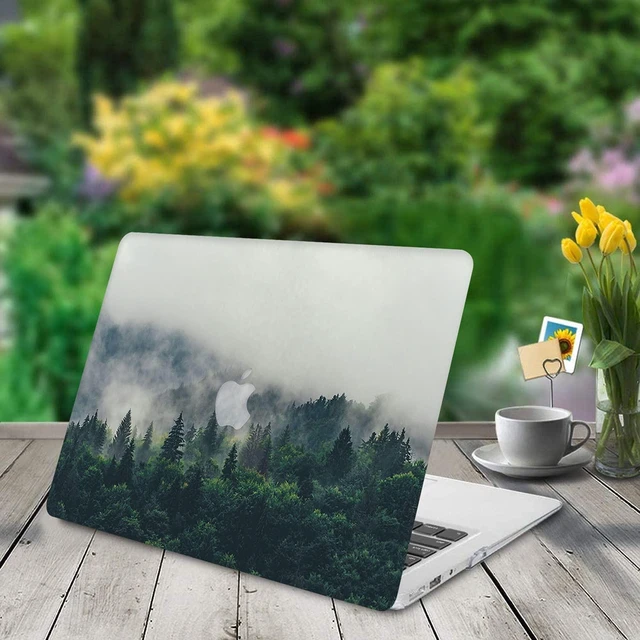 Alt view image 5 of 5 - Bandless Case Compatible with MacBook Air 13 Retina 2020 2019 2018 Model A2337 M1 A2179 A1932, Plastic Protective Shell + Keyboard Cover for inch Touch ID - Forest A2337/A2179/A1932 (Air 2018-2020)