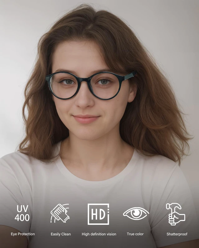 Alt view image 2 of 5 - ANRRI Retro Round Blue Light Blocking Glasses Women Men Computer Eyeglasses Anti Blue Light Glasses with Anti Eyestrain & UV Glare for Gaming Black Frame