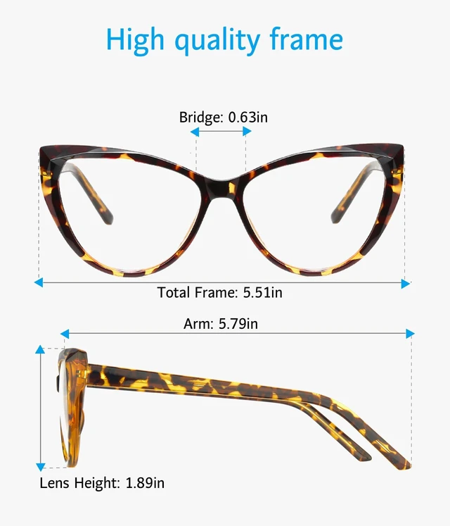 Alt view image 4 of 5 - ANRRI Vintage Cat Eye Blue Light Blocking Glasses Women Trendy Cateye Non Prescription Eyeglasses Computer Gaming Glasses Anti Eyestrain Tortoise Frame