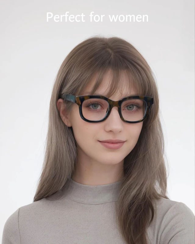 Alt view image 2 of 5 - ANRRI Oversized Blue Light Blocking Glasses for Women and Men Trendy Big Frame Blue Light Computer Glasses Tortoise Frame