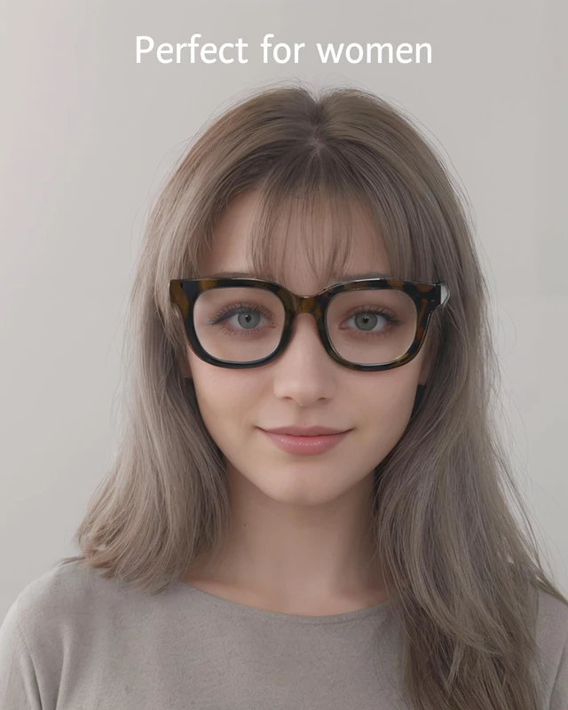 Alt view image 3 of 5 - ANRRI Oversized Blue Light Blocking Glasses for Women and Men Trendy Big Frame Blue Light Computer Glasses Tortoise Frame