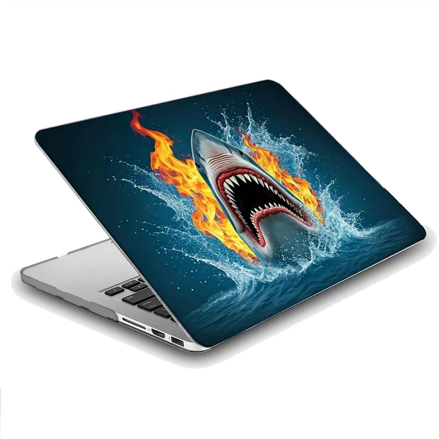 Alt view image 2 of 5 - Plastic Hard Shell Case Compatible with MacBook Air 13 inch Retina Display with Touch ID (M1 A2337 A2179 A1932, 2018, 2019, 2020 Release) (Shark)