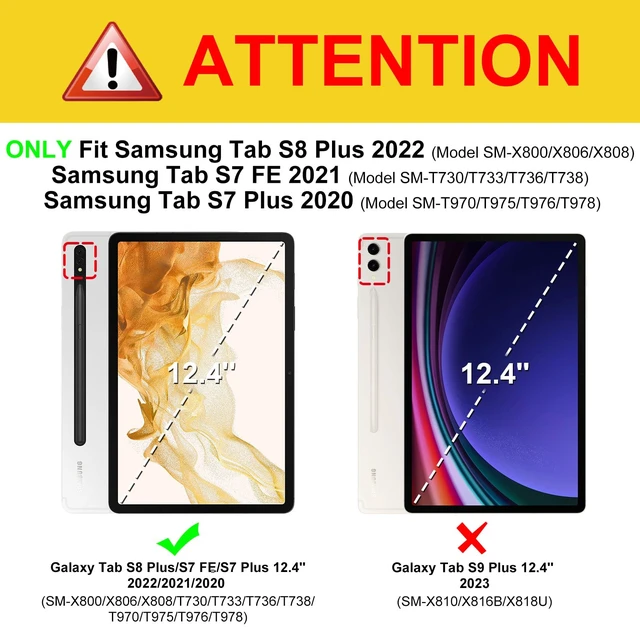 Alt view image 2 of 5 - Fintie Portfolio Case for Samsung Galaxy Tab S8 Plus/S7 FE/S7 Plus 12.4''
