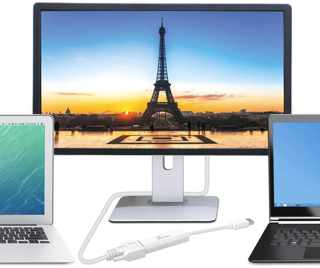 Alt view image 3 of 5 - j5create USB to VGA Adapter Cable- Multi-Monitor Desktop Display