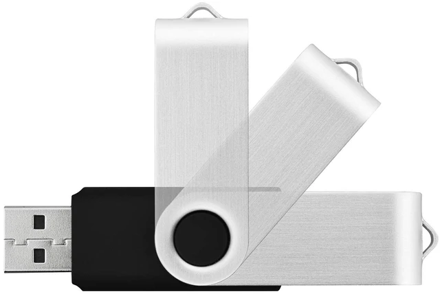 Alt view image 2 of 5 - KOOTION 10 Pack 4GB Flash Drive 4gb USB 2.0 Flash Drives USB Drive Jump Drive Bulk Thumb Drive Swivel Memory Stick Black