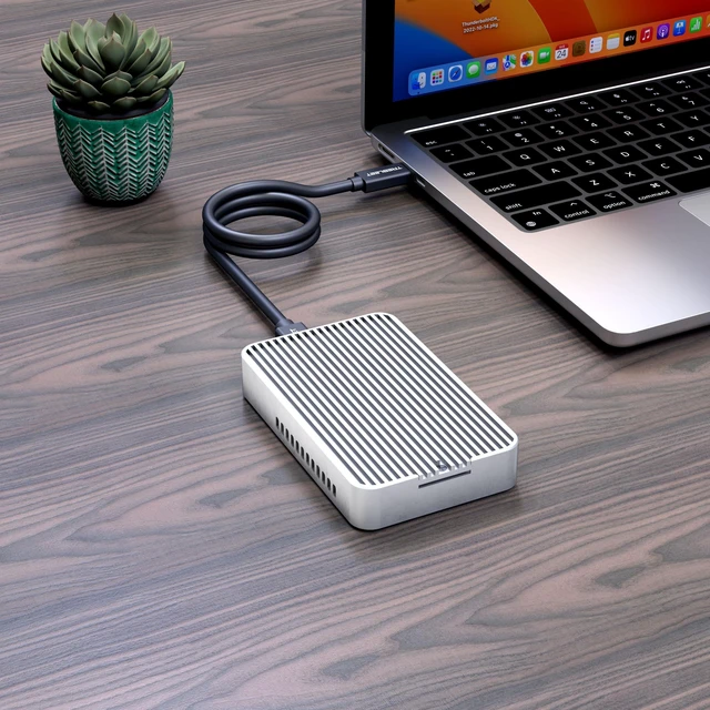 Alt view image 4 of 5 - USB4 v2.0 M.2 NVMe SSD Enclosure, 80Gbps Super-Fast External Case