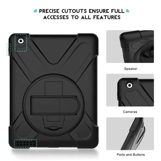 Alt view image 5 of 5 - ProCase Rugged Heavy Duty Case for iPad 2 3 4(Old Model) -Black
