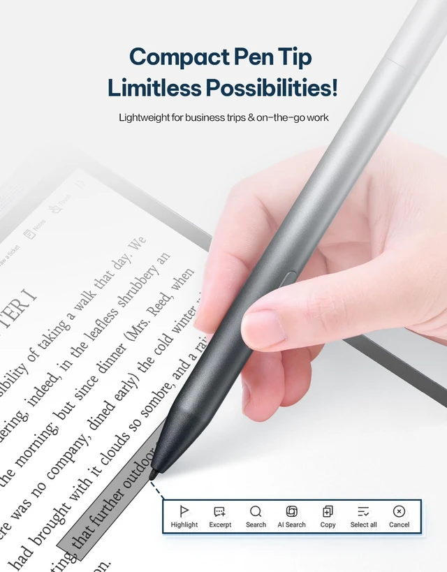 Alt view image 4 of 5 - iFLYTEK AINOTE Air 2, 8.2" AI E Ink Tablet, Smart Paper Note-Taking Tablet with Stylus & Adjustable Light, Multi-Language Transcription, Meeting Minutes Schedule Management
