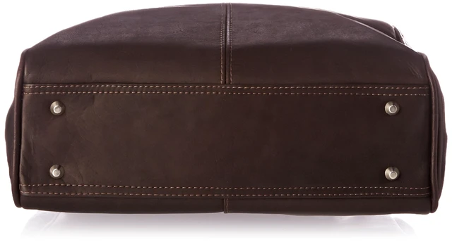 Alt view image 4 of 5 - Piel Leather Vertical Laptop Tote, Chocolate, One Size