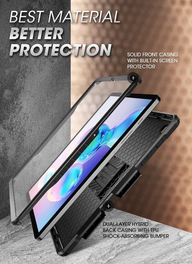 Alt view image 3 of 5 - SUPCASE for Samsung Galaxy Tab S6 Lite Case 10.4" 2024/2022 / 2020, Black