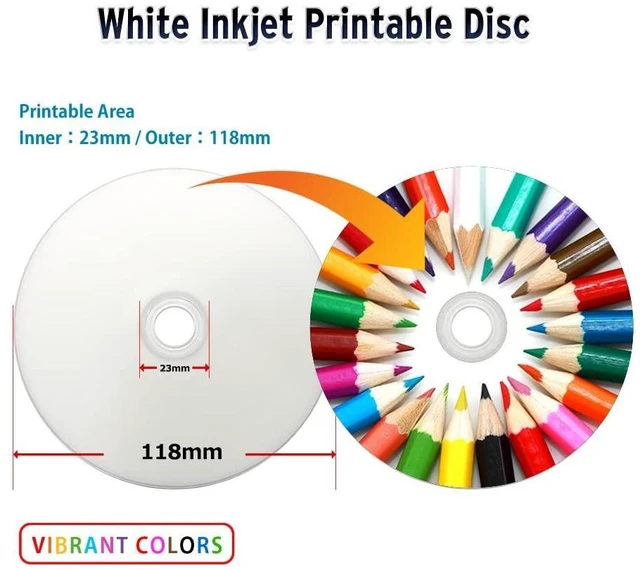 Alt view image 3 of 5 - Optical Quantum DVD+R 4.7GB 16X White Inkjet Printable DVDs, 100-Pack