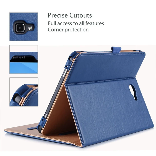 Alt view image 5 of 5 - ProCase Leather Case for Galaxy Tab A 10.1 2016(NO S Pen Version) -Navy