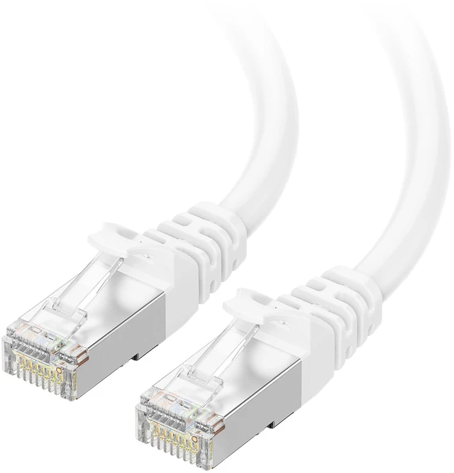 Main image of Cable Matters 10Gbps Snagless Shielded Cat 6A Ethernet Cable, 75ft, White