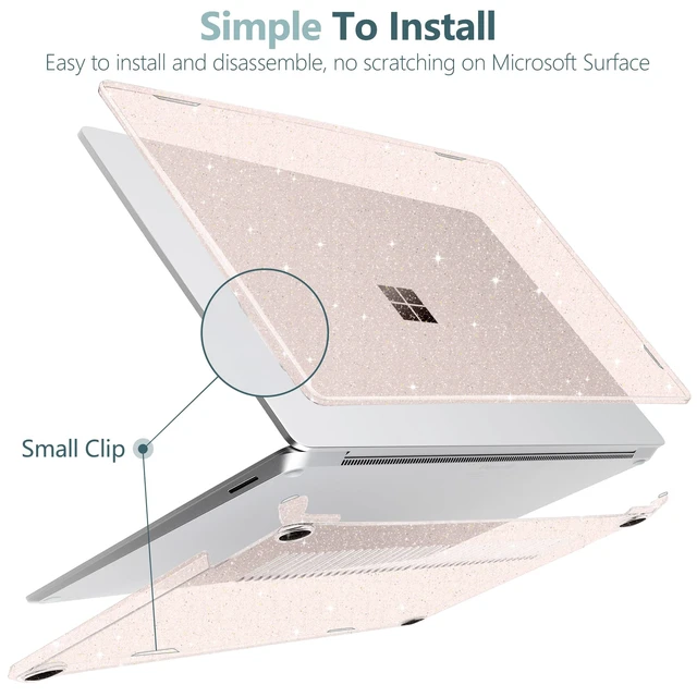 Alt view image 3 of 5 - Batianda Glitter Case for Surface Laptop 13.8 Inch 2024-2026, Starlight