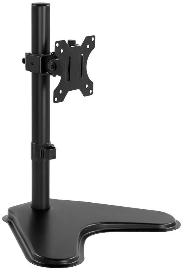 Main image of KKTONER Single Computer Monitor Stand Metal Base Free Standing Desk Vesa Mount for 13 inch to 32 inch Screen Height Adjustable Monitor Mount Full Motion Swivel Vesa 75*75mm/100*100mm Hold up 17.6Lbs