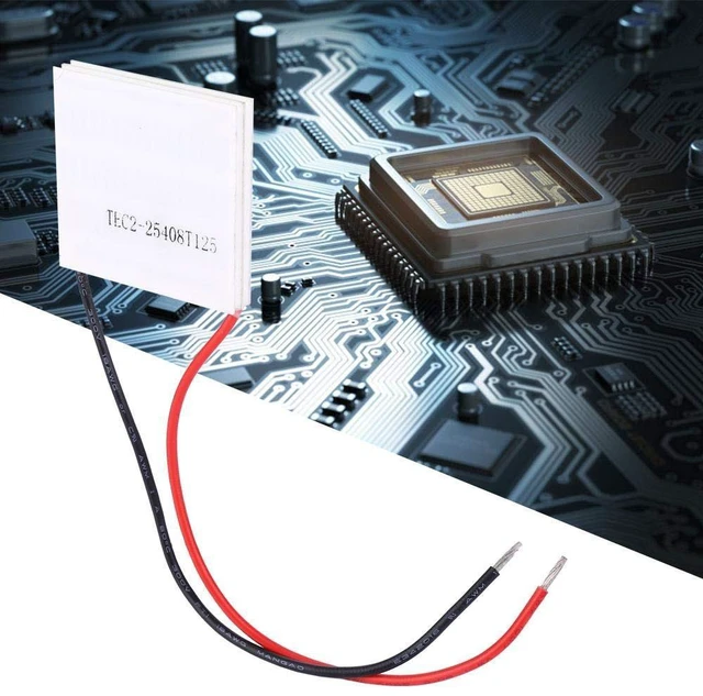 Alt view image 5 of 5 - TEC2-25408 Refrigeration Sheet, 40mm x 40mm x 6mm DC 12 Volt 8A Thermoelectric Cooler Cooling Peltier Plate Module, Max Temp Difference 50 C/122 F Double Layer Heatsink Tablets