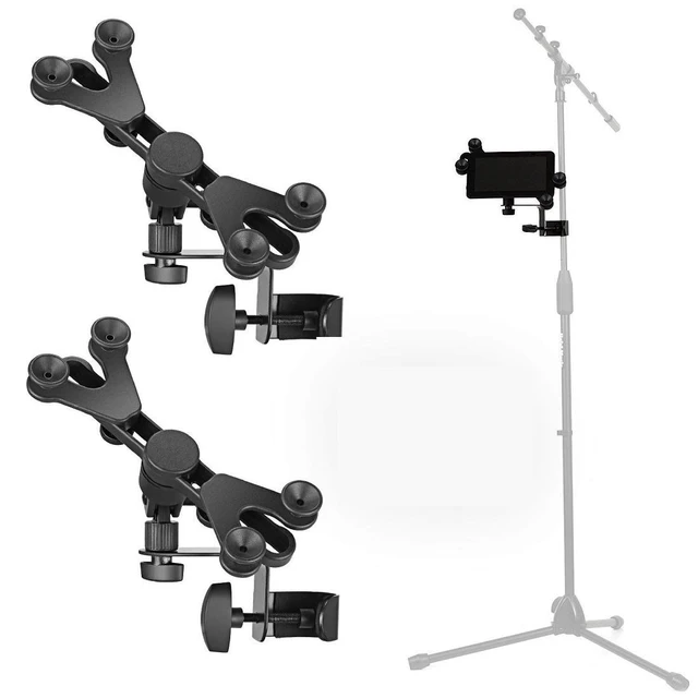 Main image of Pack of 2 Tablet Holder - Hola! Music Microphone Music Stand Tablet/Smartphone Holder Mount - Fits Devices from 6 to 15 Inch