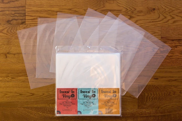 Alt view image 2 of 5 - Invest In Vinyl 100 Clear Plastic Protective LP Outer Sleeves 3 Mil. Vinyl Record Sleeves Album Covers 12.75" x 12.5" Provide Your LP Collection with The Proper Protection