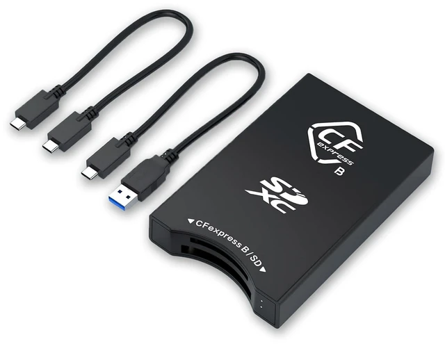 Main image of Vornec CFexpress Type B & UHS-II SD Card Reader USB-C 3.2 Gen 2 Dual Slot 10Gbps Adapter for Canon, Nikon, Sony, Fujifilm Cameras Compatible with Mac, Windows, Android Plug & Play