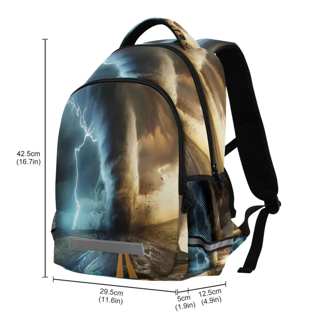 Alt view image 2 of 5 - Vozoza Powerful Tornado Backpack for Girls Kids Boys School Bookbags,Student Laptop Backpack Carrying Bag Casual Travel Packs