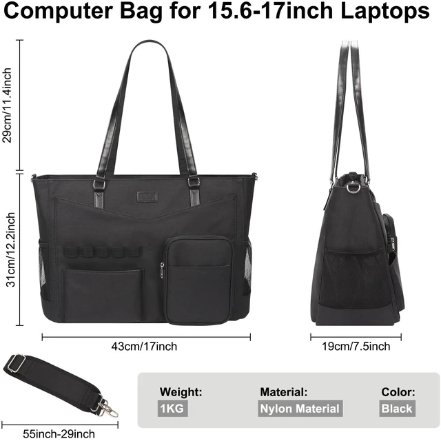 Alt view image 5 of 5 - TANTO Laptop Tote Bag for Women 17 Inch, Computer Bag for Work College