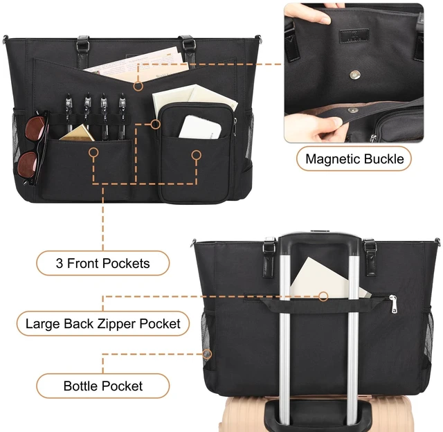 Alt view image 4 of 5 - TANTO Laptop Tote Bag for Women 17 Inch, Computer Bag for Work College
