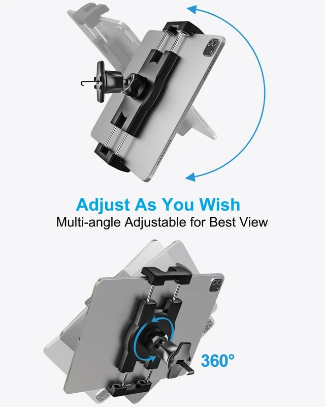 Alt view image 5 of 5 - Phichy Air Vent Car Tablet Mount for for 4.7-13" Phone & iPad - Car Vent Tablet Holder for Car with Aluminum Upgraded Clip, Compatible with iPad Pro/Air/Mini, Galaxy Tabs, iPhone, Tablets