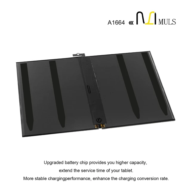 Alt view image 3 of 5 - MULS A1664 Tablet Battery for iPad Pro 9.7'' (2016, Wi-Fi/Cellular) A1673