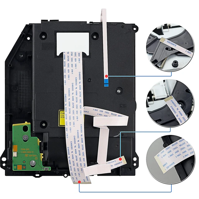 Alt view image 5 of 5 - Gorliskl Blu-Ray DVD ROM Disc Drive Replacement for PlayStation 4 PS4 CUH-1200 CUH-1215A CUH-1215B CUH-12XX Series,with TSW-001 PCB Board and Opening Tool