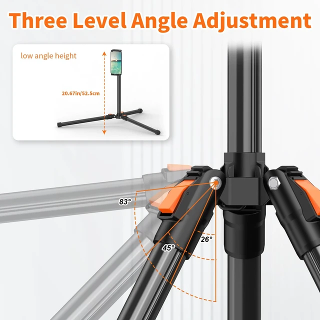Alt view image 4 of 5 - XXZU 72in Tablet Floor Stand Tripod, Aluminum Tablet Stand Holder for iPad