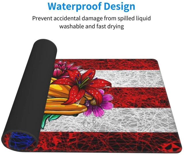 Alt view image 4 of 5 - Puerto Rico Flag Square Mouse Pad,Soft Cute Computer Mouse Mat Large Mousepad Mouse Pads Great Gift Idea for Women Men