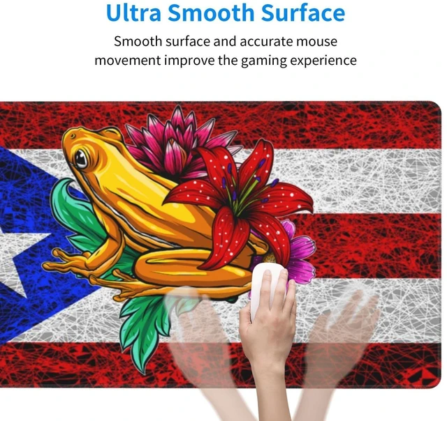 Alt view image 5 of 5 - Puerto Rico Flag Square Mouse Pad,Soft Cute Computer Mouse Mat Large Mousepad Mouse Pads Great Gift Idea for Women Men