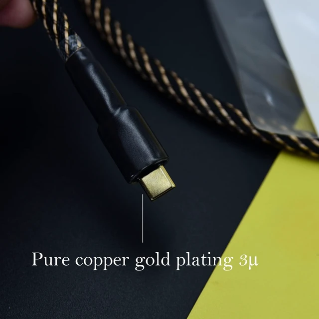 Alt view image 2 of 5 - Arklove 1FT Gold USB Type-C to Type-B Audio Cable for Android Phone, Mac, iPad Pro, Xiaomi, Samsung