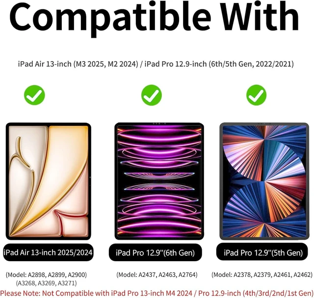 Alt view image 2 of 5 - GKABXY Magnetic Case iPad Pro 12.9 inch 6th/5th Generation (2022/2021)