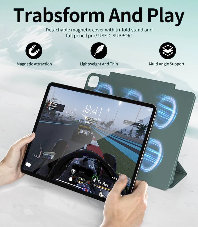 Alt view image 3 of 5 - GKABXY Magnetic Case iPad Pro 12.9 inch 6th/5th Generation (2022/2021)