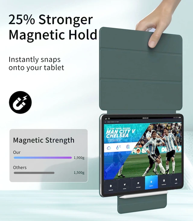 Alt view image 4 of 5 - GKABXY Magnetic Case iPad Pro 12.9 inch 6th/5th Generation (2022/2021)
