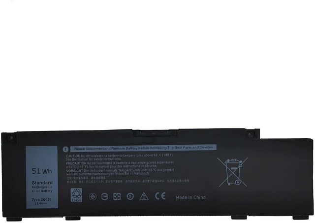 Main image of Fully., Fully 266J9 Replacement Laptop Battery Compatible with Dell G3 3590 3500 G5 5500 5505 Inspiron 5490 Series Notebook 0M4GWP M4GWP 0PN1VN PN1VN - 11.4V 51Wh4255mAh