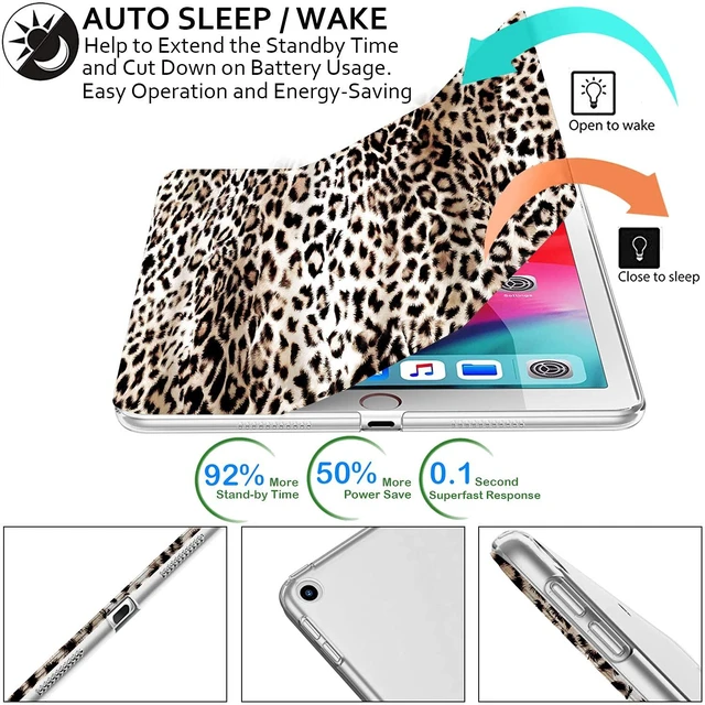 Alt view image 3 of 5 - DuraSafe Cases for iPad Air 1st 9.7 inch PC Cover A1474 MD785LL/A MD788LL/A MD788CH/A A1475 MD786LL/A MD789LL/A MD787LL/A MD898LL/A ME906LL/A A1476 ME993LL/A ME999LL/A MF020LL/A MF021LL/A - Leopard