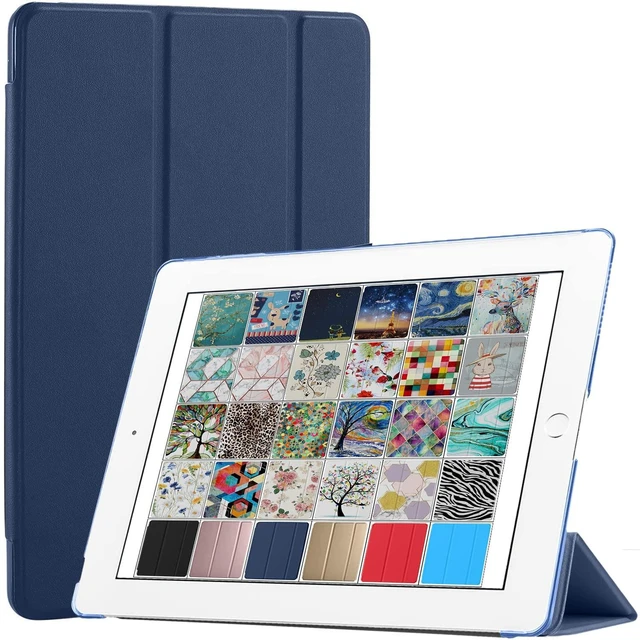 Main image of DuraSafe Cases for iPad 5 2017 / iPad 6 2018-9.7 Inch A1893 A1954 A1822 A1823 Slim Lightweight Protective Frosted PC Dual Angle Stand Front & Back Cover - Indigo