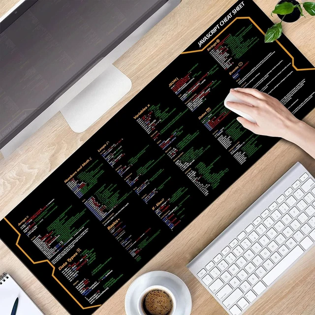 Alt view image 5 of 5 - Javascript Cheat Sheet Desk Mat for Software Engineers, Software Development Mouse Mat, Web Developers and Programmers Mouse Pad, Gift Coworker Quick Key, Anti-Slip Keyboard Pad KMH