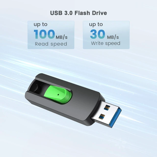 Alt view image 2 of 5 - Aiibe 512GB USB 3.0 Flash Drive Thumb Drive USB Drive 512 GB Flash Drive Retractable Jump Drive 512GB for PC Laptop (Green)