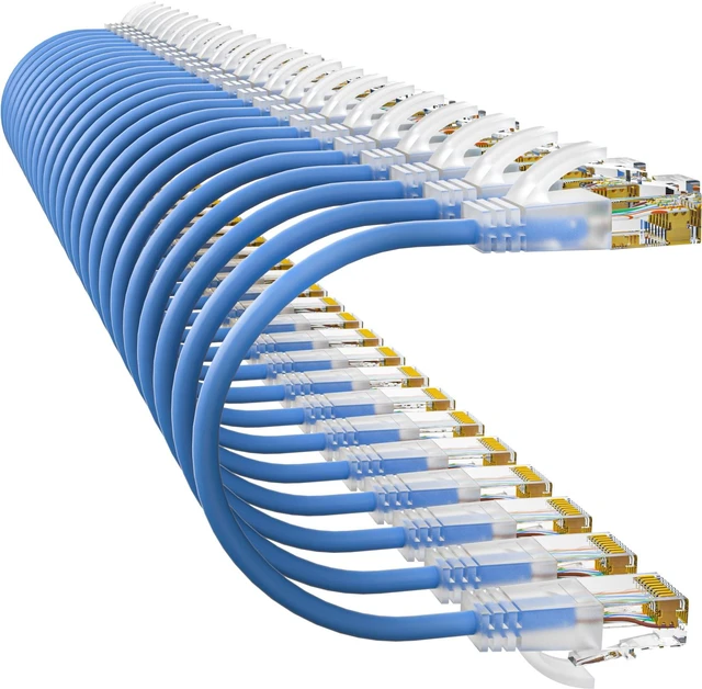 Main image of 10Gsupxsel Cat6a Patch Cables 3ft (24 Pack) Slim, Cat6 Ethernet Patch Cable Pure Copper, Flexible Cat 6 Patch Cable 550MHZ 10G, Space-Saving Cat 6A Network Cables for Patch Panel, Blue