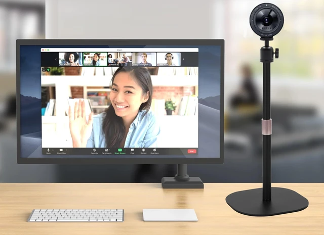 Alt view image 2 of 5 - AceTaken Heavy-Duty Webcam Stand, 18-inch Desktop Webcam Tripod Holder Compatible with Razer Kiyo Pro Ultra 4K,Kiyo Pro,Kiyo X,Kiyo 1080p Webcams