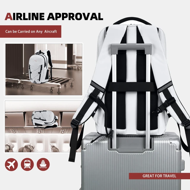Alt view image 5 of 5 - AO ALI VICTORY Women's Laptop Backpack 15.6 inch,Travel Backpack for Men