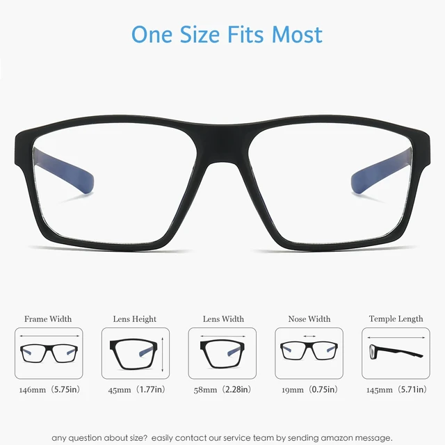 Alt view image 4 of 5 - ANRRI Blue Light Glasses for men Gaming Computer Gamer Glasses Anti Eyestrain UV Protection Classic Black Frame