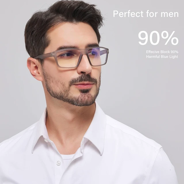 Alt view image 2 of 5 - ANRRI Blue Light Glasses for men Gaming Computer Gamer Glasses Anti Eyestrain UV Protection Classic Black Frame