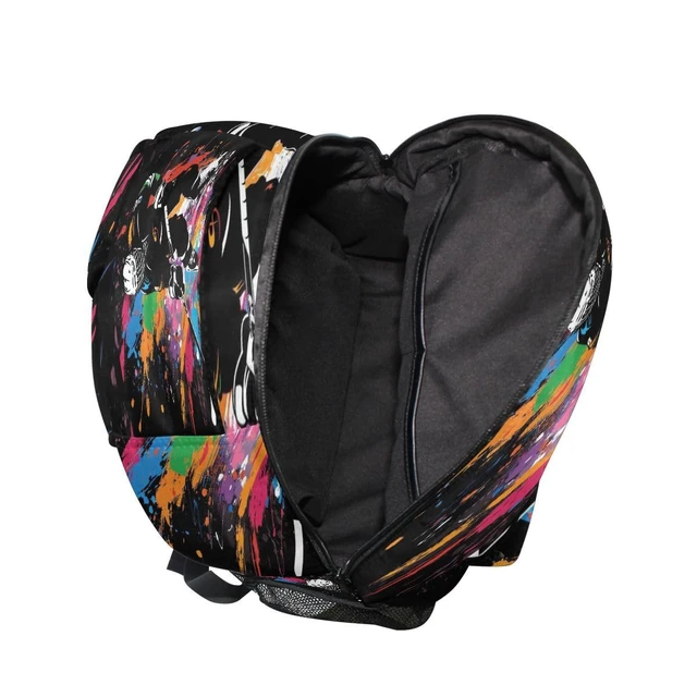 Alt view image 5 of 5 - ALAZA Ice Hockey Player on Black Backpack Daypack School Bag Travel Shoulder Bag for Students Boys Girls