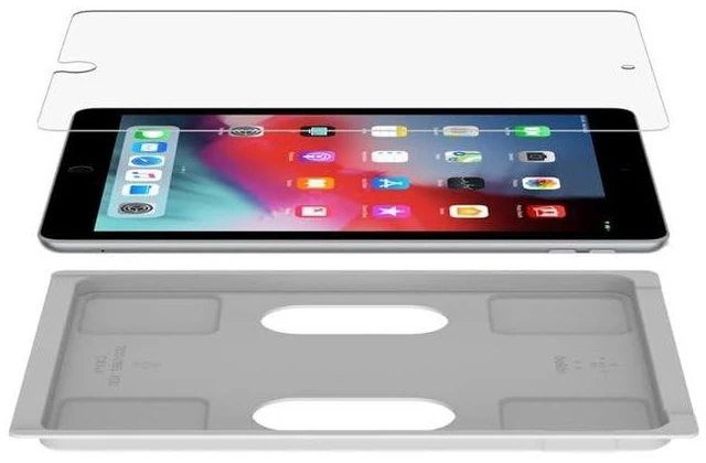 Alt view image 4 of 5 - Belkin iPad 8th Generation Screen Protector (ScreenForce TemperedGlass Screen Protector for iPad 8th & 7th gen, iPad Air 3, iPad Pro 10.5-inch)