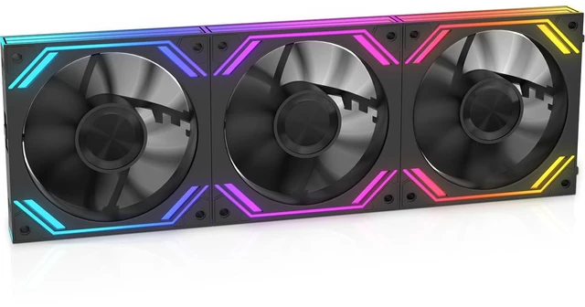 Main image of G120Pro 120mm Reverse ARGB Case Fans, 1850RPM 68CFM, 3-Pack